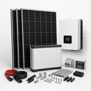 Sistem 12 kWp + baterii 5 kWh, acoperiș înclinat